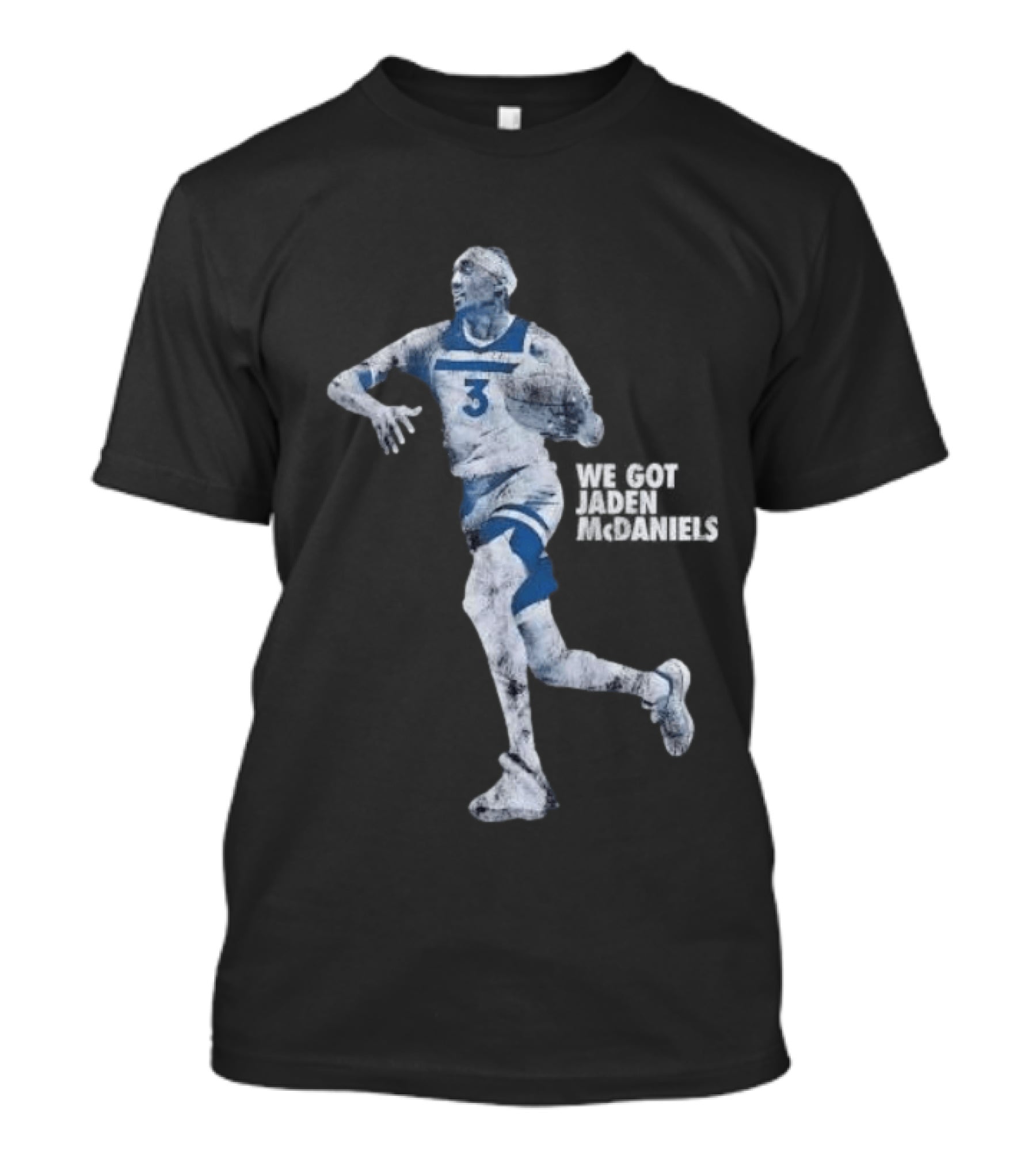 Jaden McDaniels Timberwolves Basketball Star Number 3 T-Shirt