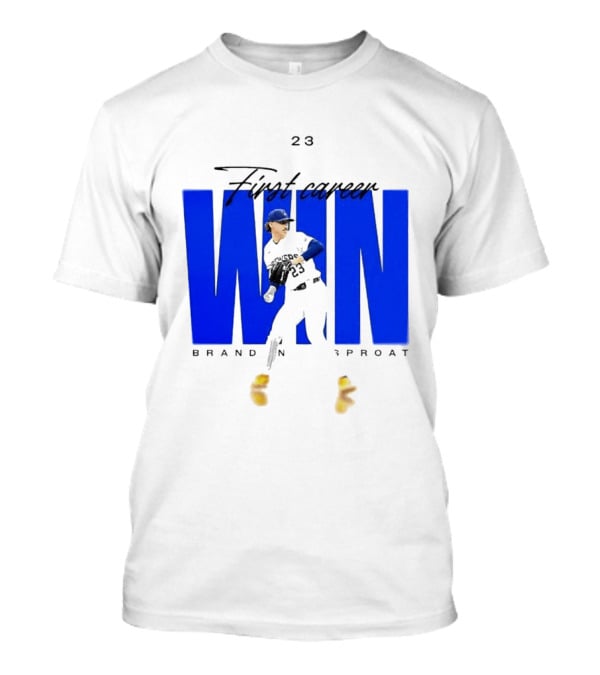 Brandon Sproat 23 Brewers First Career Win T-Shirt