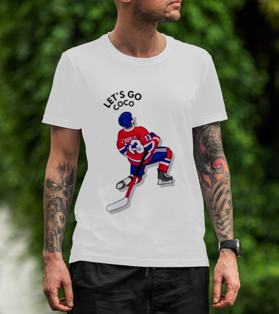 Caufield 13 Let's Go Coco Montreal Canadiens Hockey Player T-Shirt