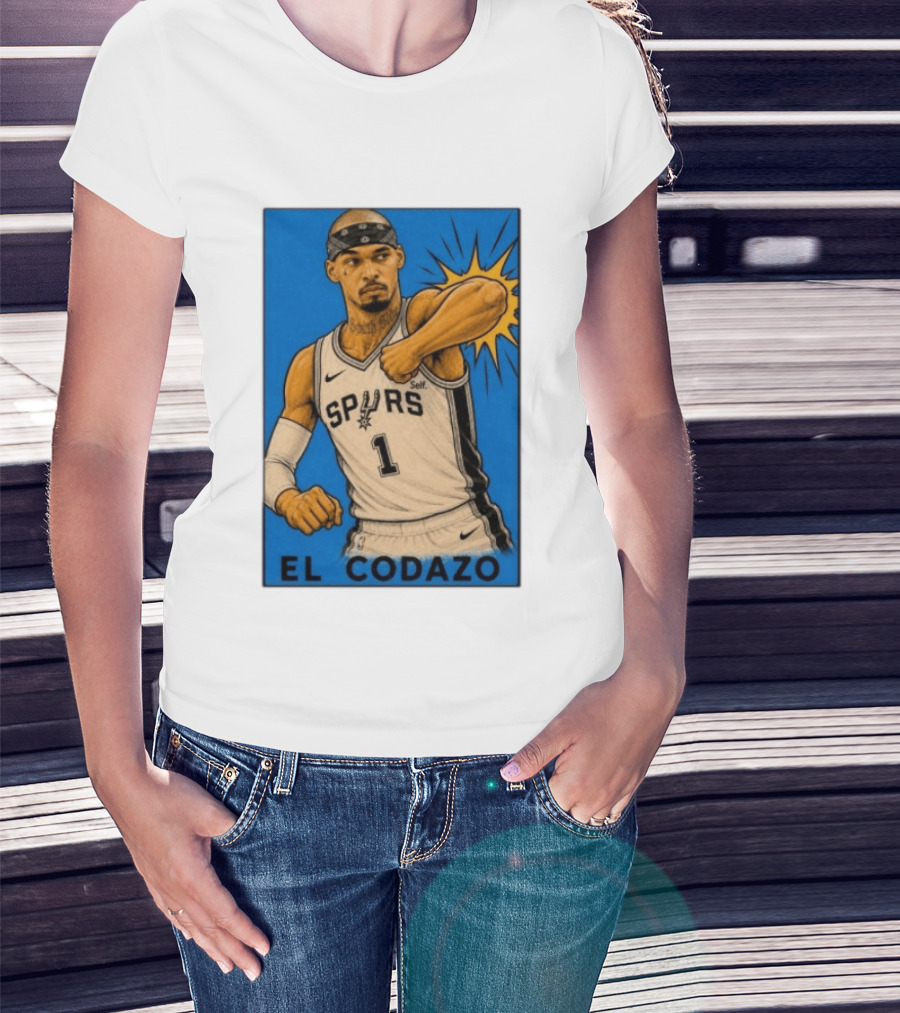 El Codazo Spurs NBA Card San Antonio Basketball Player T-Shirt
