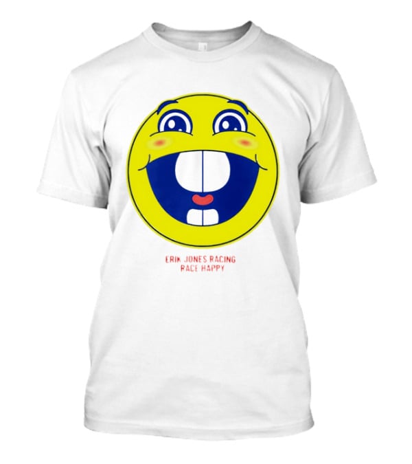 Erik Jones Racing Race Happy Yellow Smiley Face T-Shirt