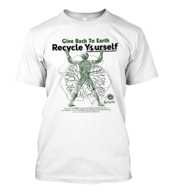 Recycle Yourself Give Back To Earth Eco Symbol Roots And Geometry T-Shirt