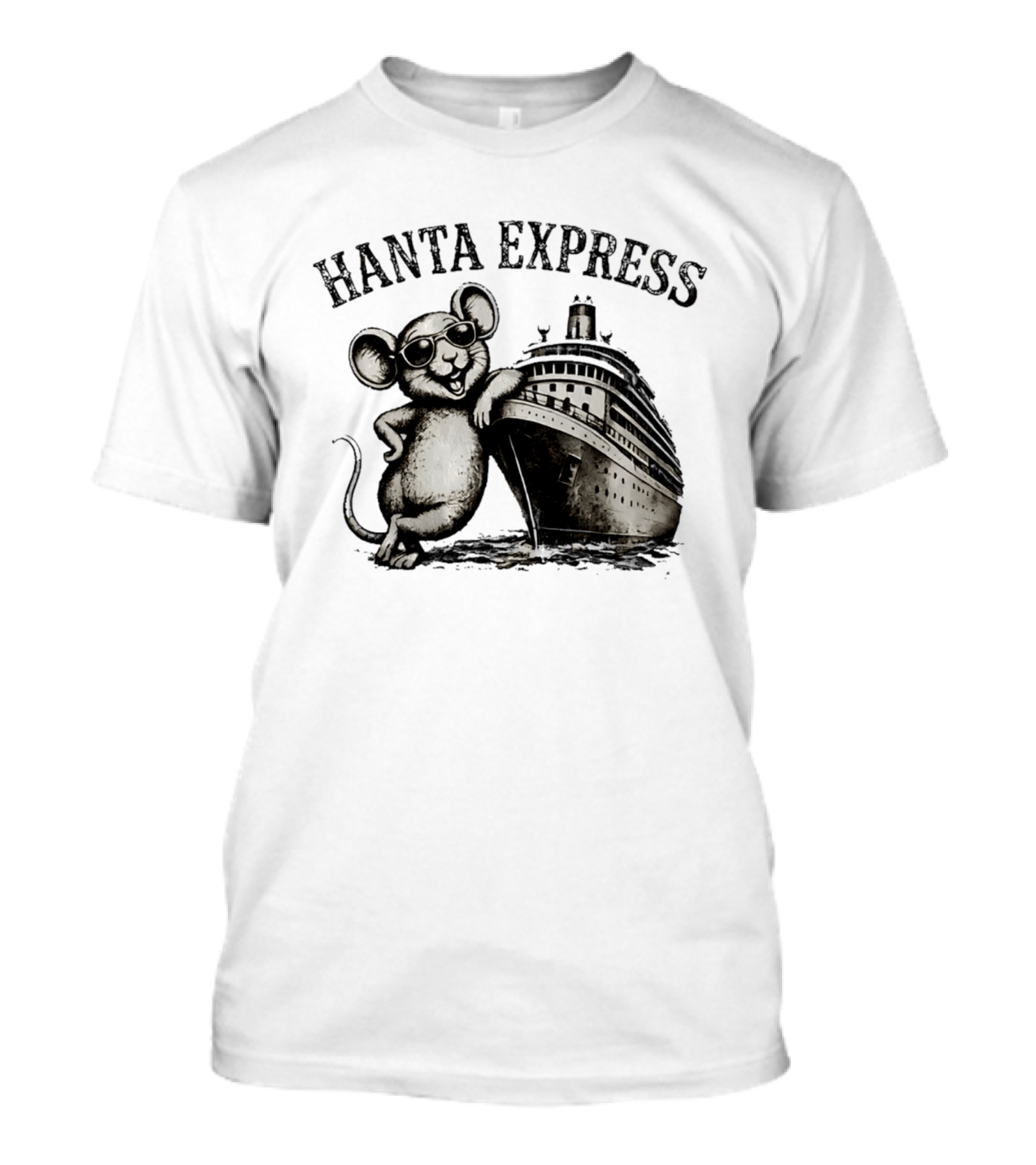 Hanta Express Cool Mouse Sunglasses Ship Adventure T-Shirt
