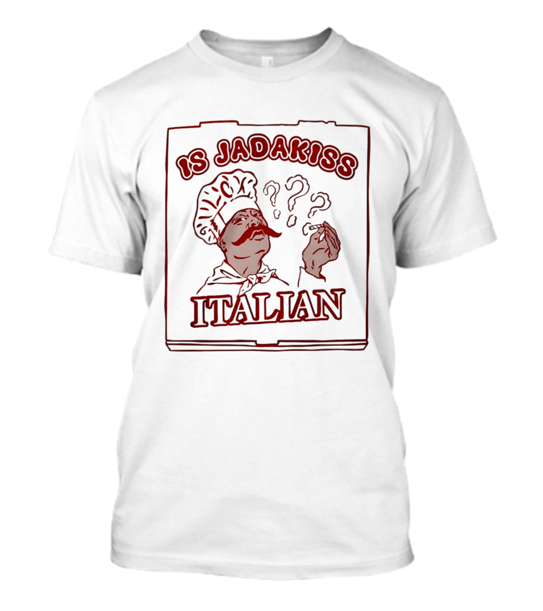 Is Jadakiss Italian Chef Moustache Question Marks T-Shirt