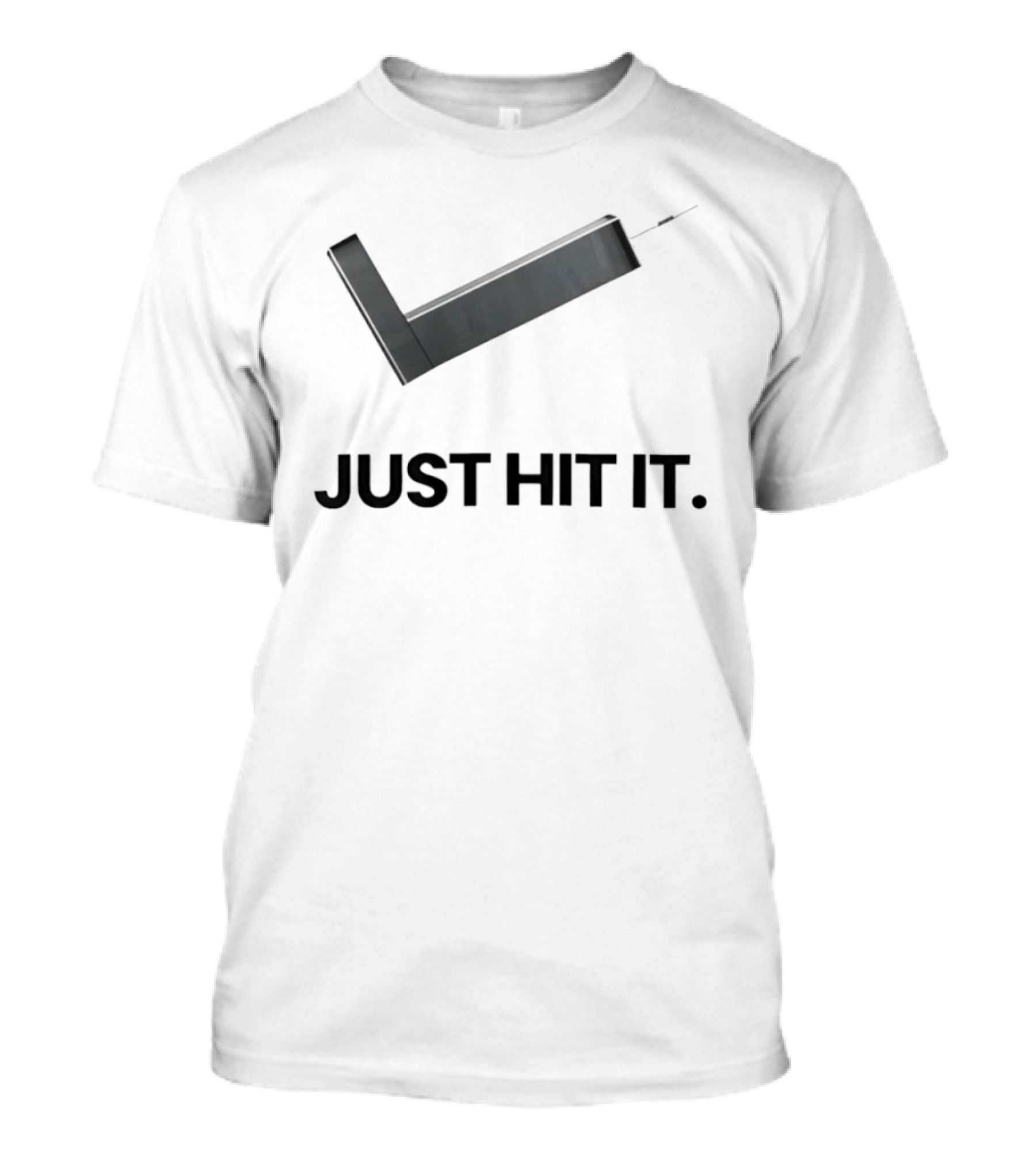Just Hit It Nike Parody Putter Golf Satire T-Shirt