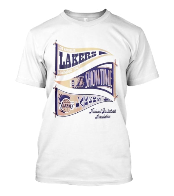 Lakers Showtime Banners Los Angeles Basketball Association T-Shirt