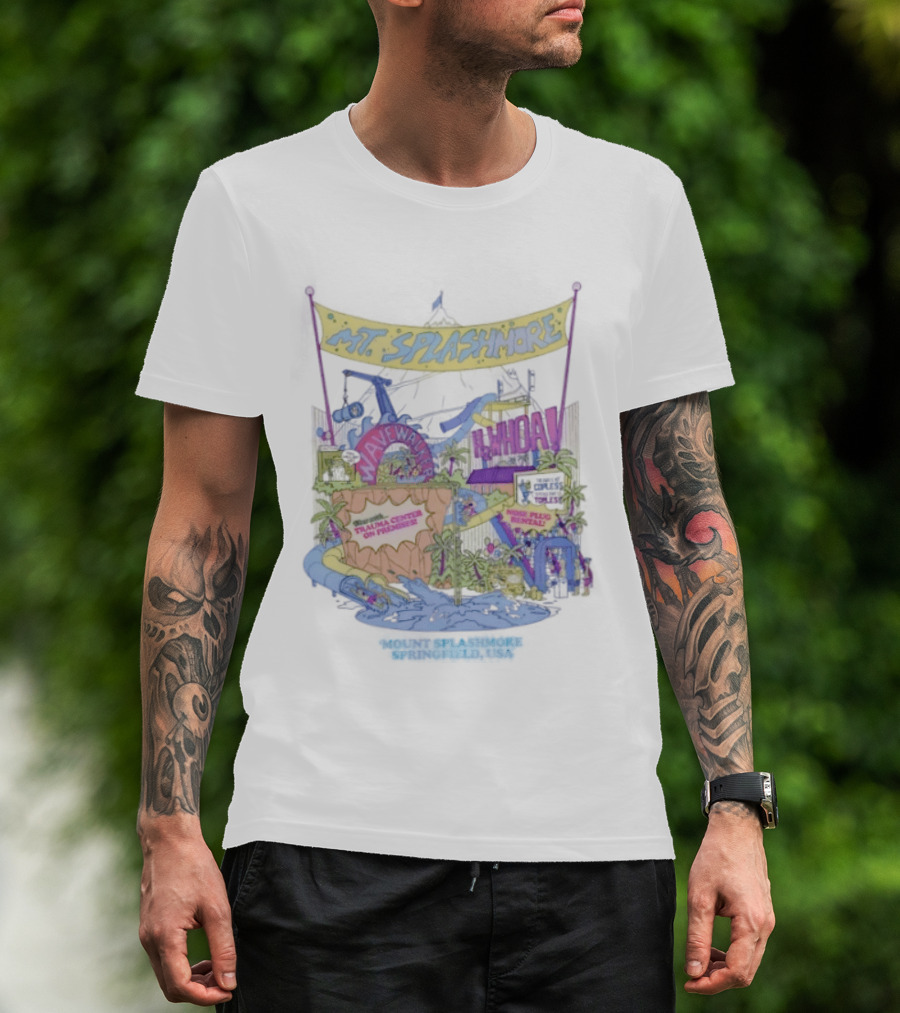 Mt. Splashmore Springfield USA Water Park Adventure T-Shirt