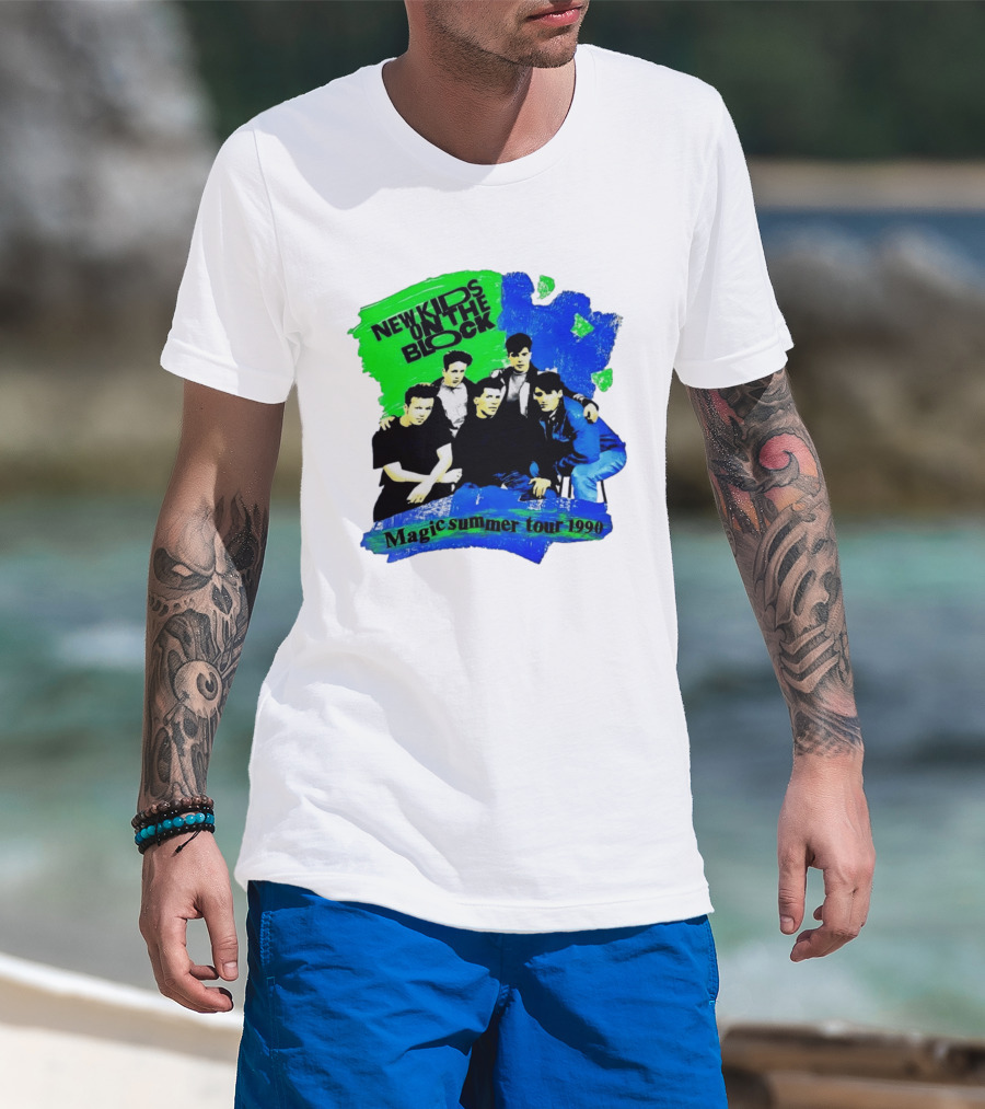 New Kids On The Block Magic Summer Tour 1990 Vintage Concert T-Shirt