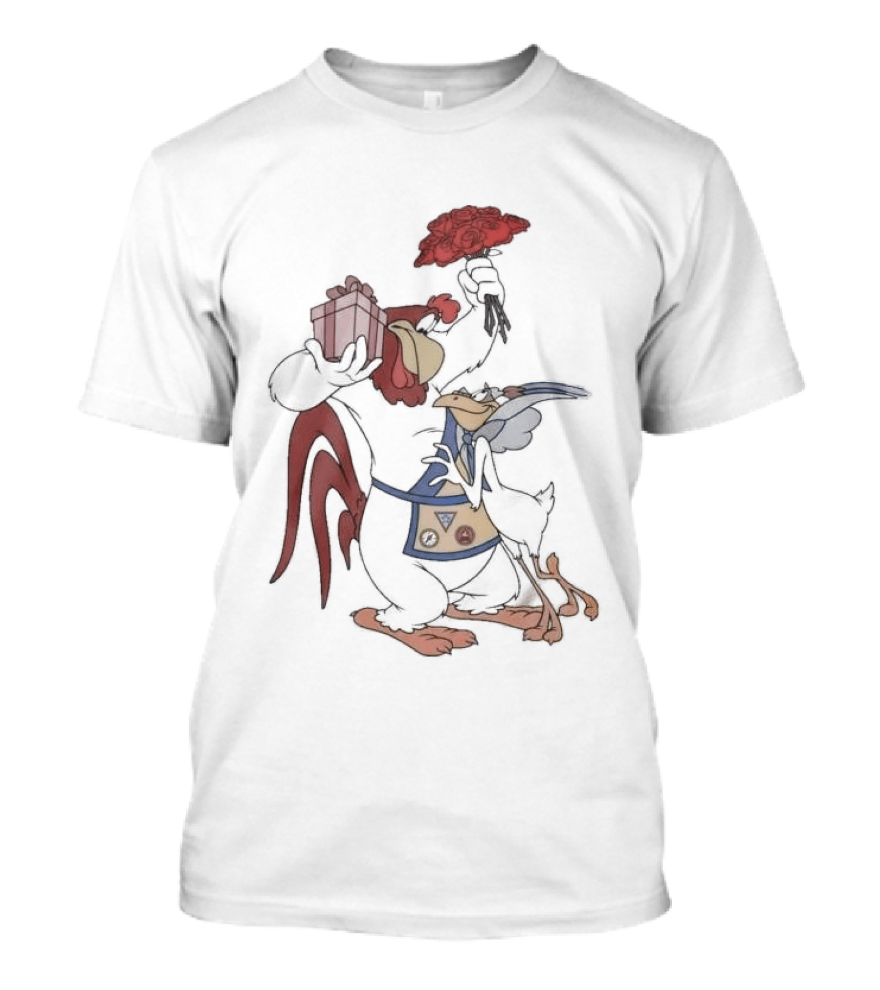Foghorn Leghorn Miss Prissy Valentine Looney Tunes Classic Characters T-Shirt