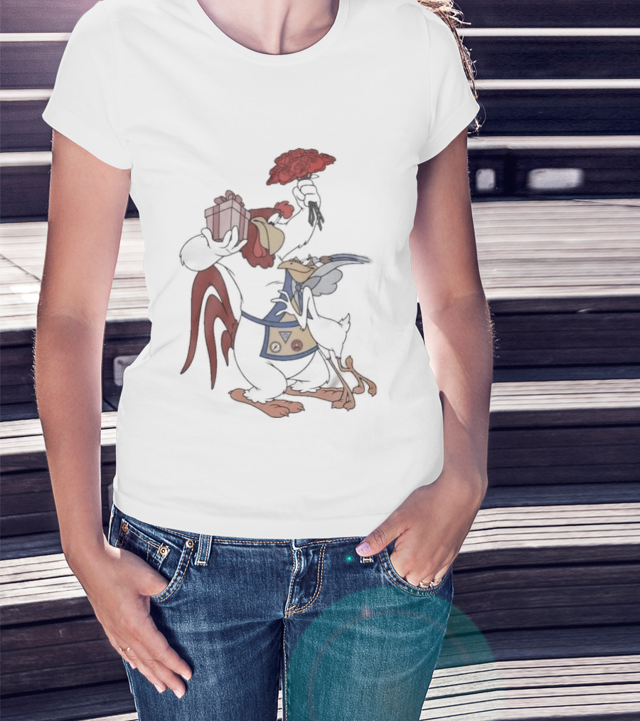 Foghorn Leghorn Miss Prissy Valentine Looney Tunes Classic Characters T-Shirt