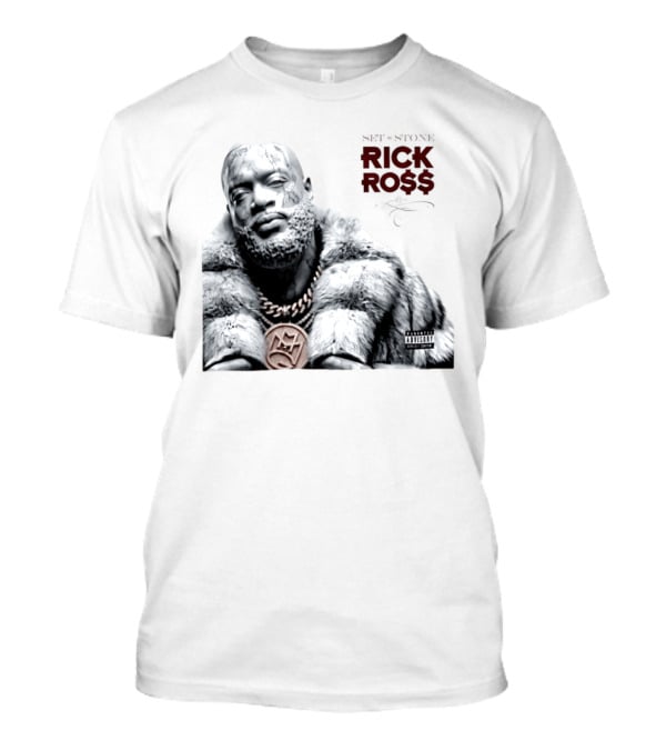 Rick Ross Set In Stone Album Cover Maybach Music Group Parental Advisory T-Shirt