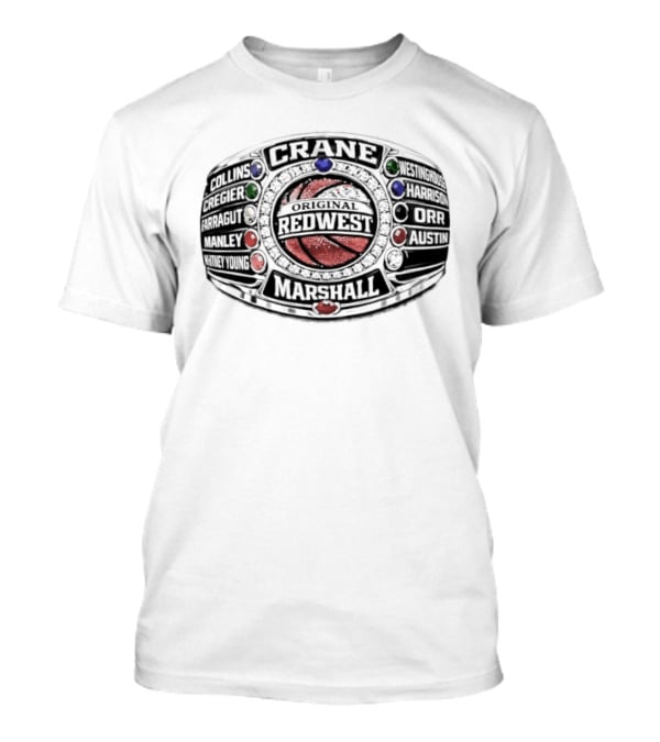 Original Redwest Crane Marshall Basketball Championship Ring T-Shirt