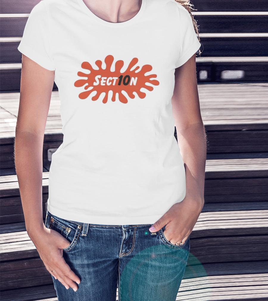 Sect10n Splat Splatter Style Orange T-Shirt