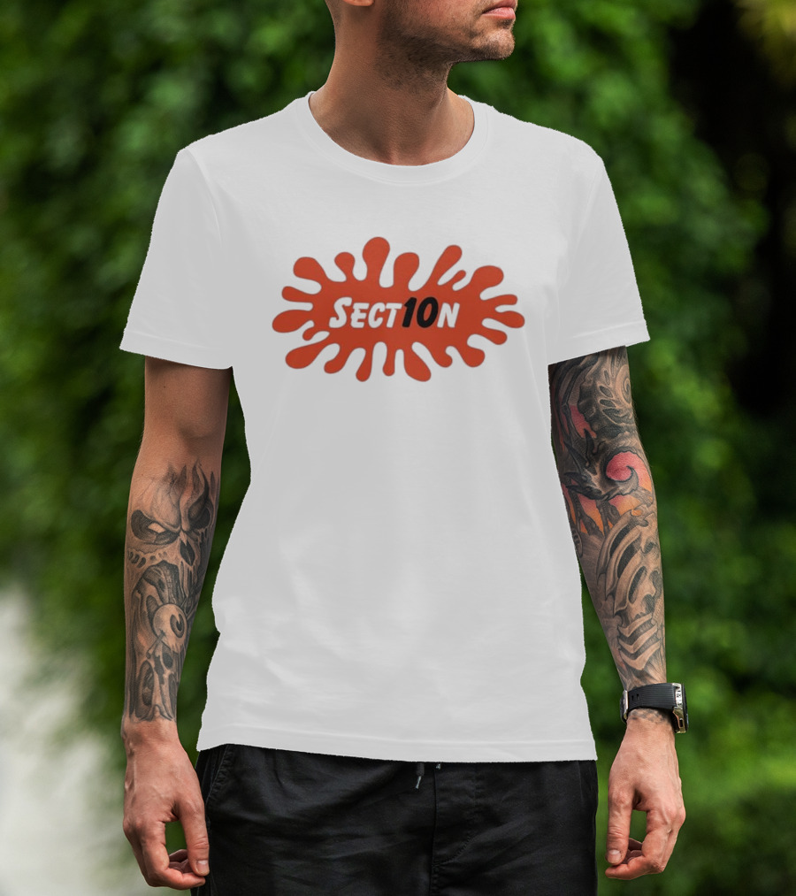 Sect10n Splat Splatter Style Orange T-Shirt
