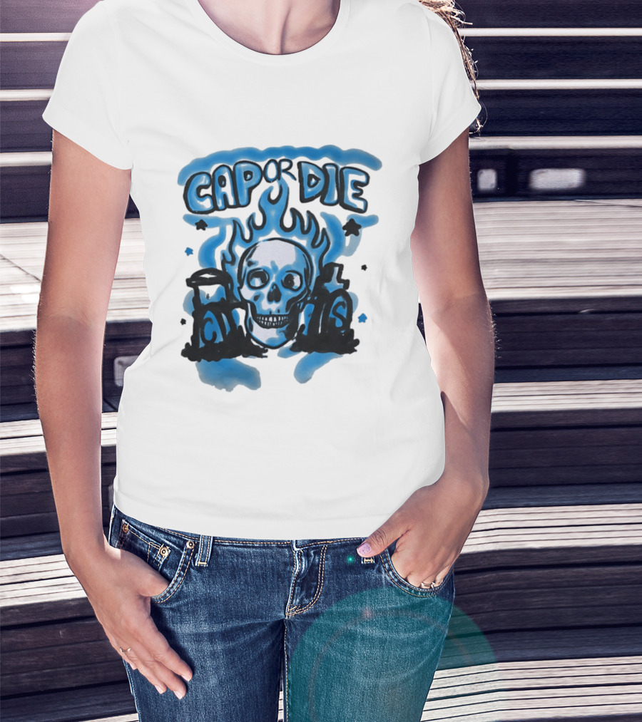 Cap Or Die Skull Flame T-Shirt