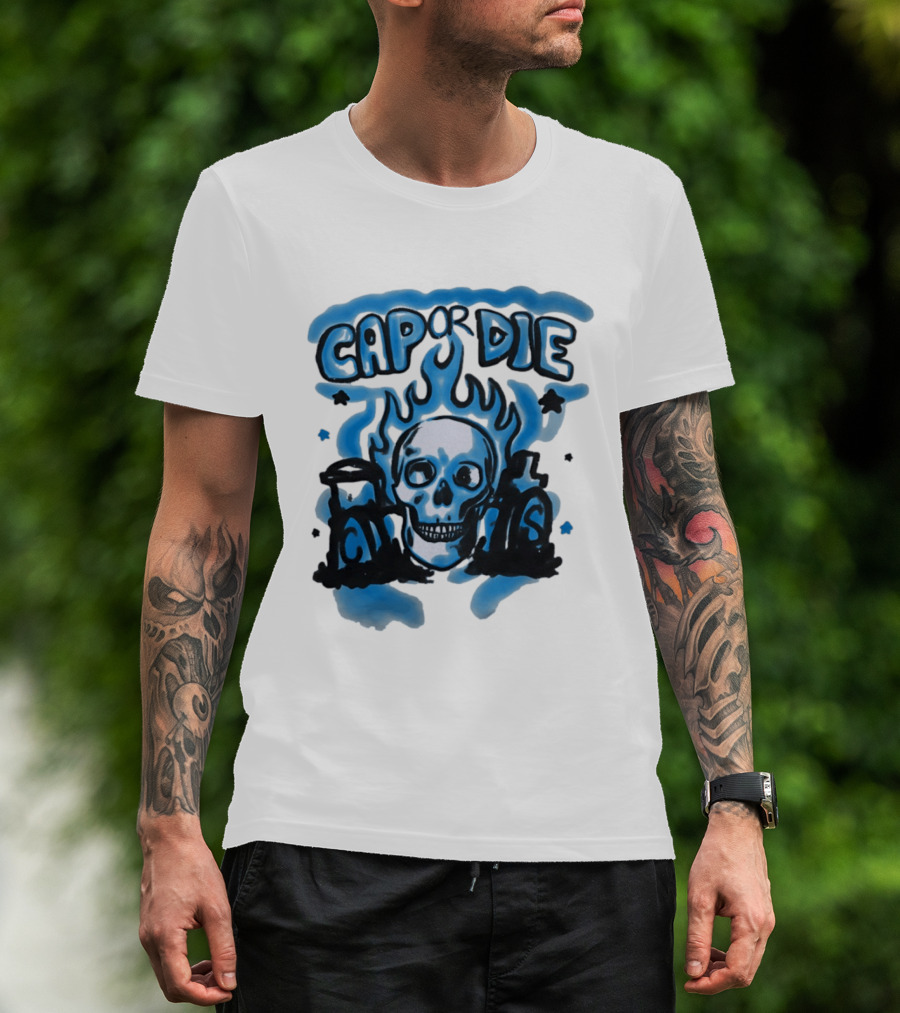 Cap Or Die Skull Flame T-Shirt