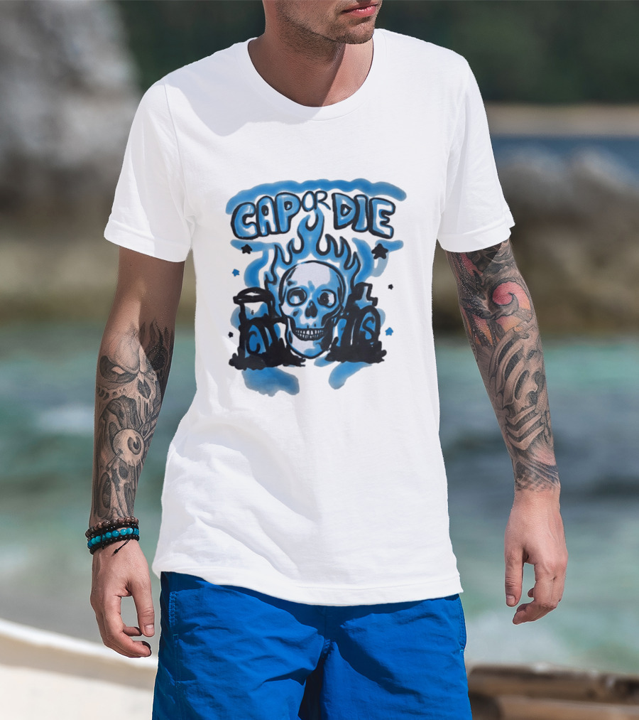 Cap Or Die Skull Flame T-Shirt