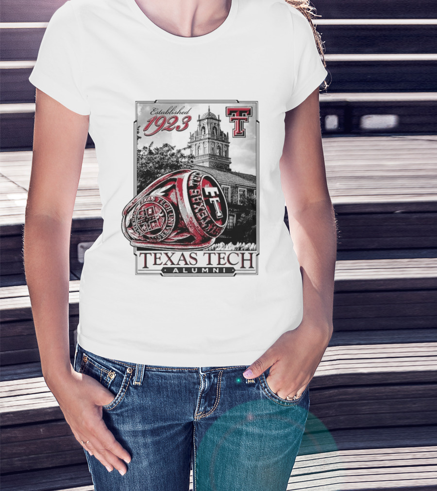 Texas Tech Alumni Established 1923 Ring Building TTU T-Shirt