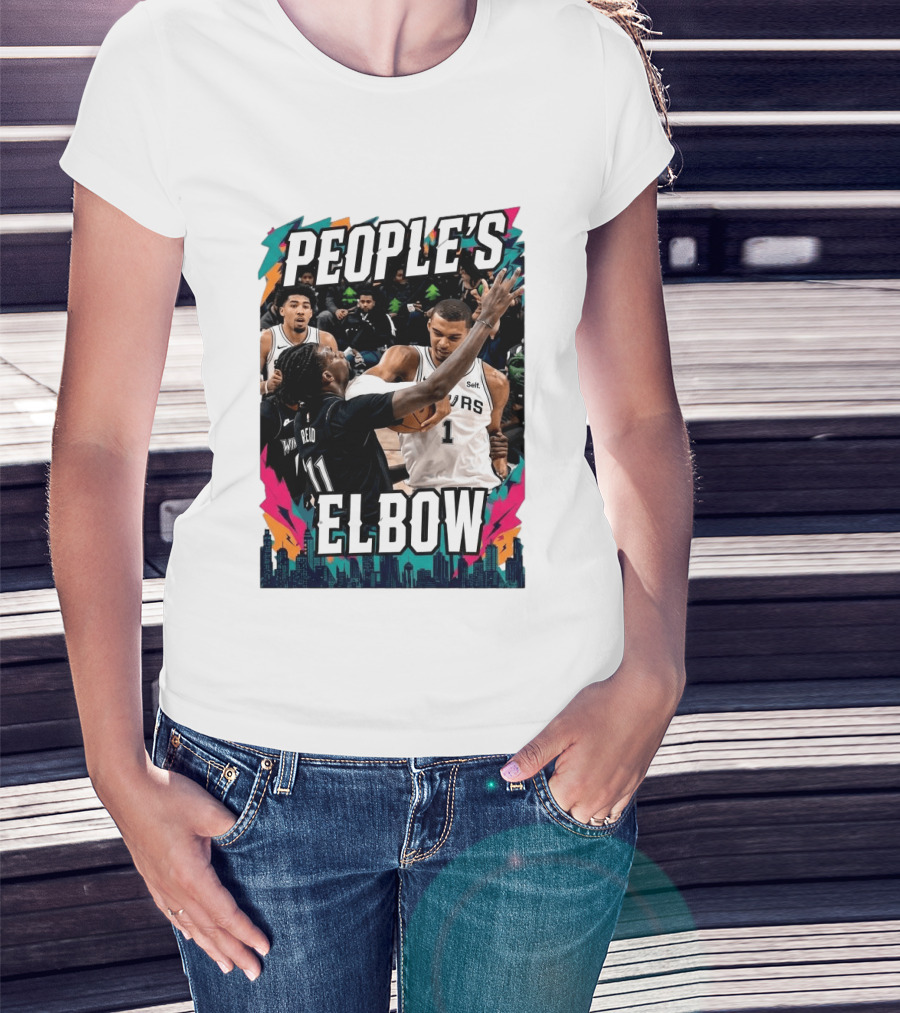People's Elbow Wemby Spurs Vs Naz Reid Wolves T-Shirt