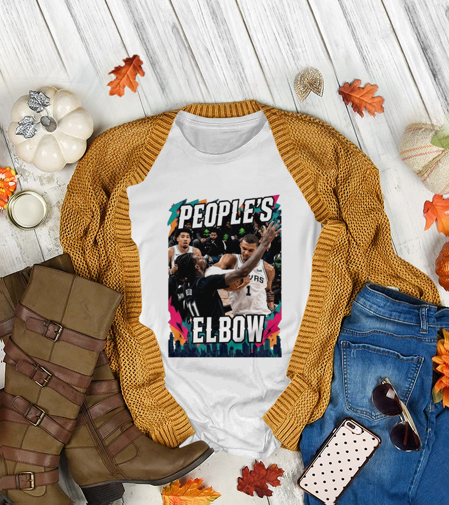People's Elbow Wemby Spurs vs Naz Reid Wolves T-Shirt