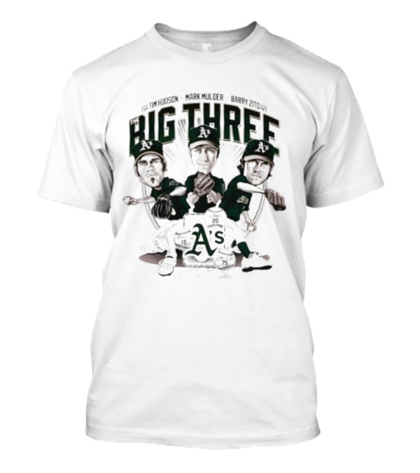 Tim Hudson Mark Mulder Barry Zito Big Three Oakland Athletics T-Shirt