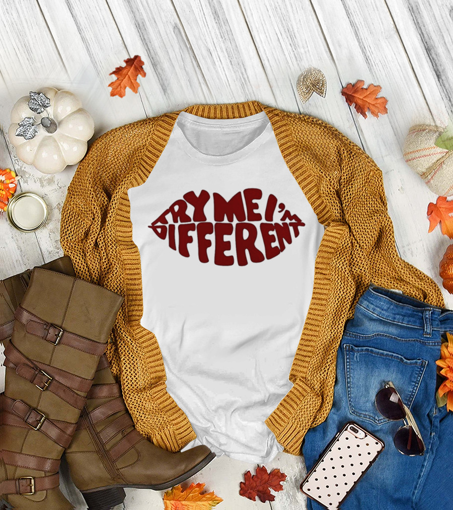 Try Me I'm Different Bold Red Lips T-Shirt