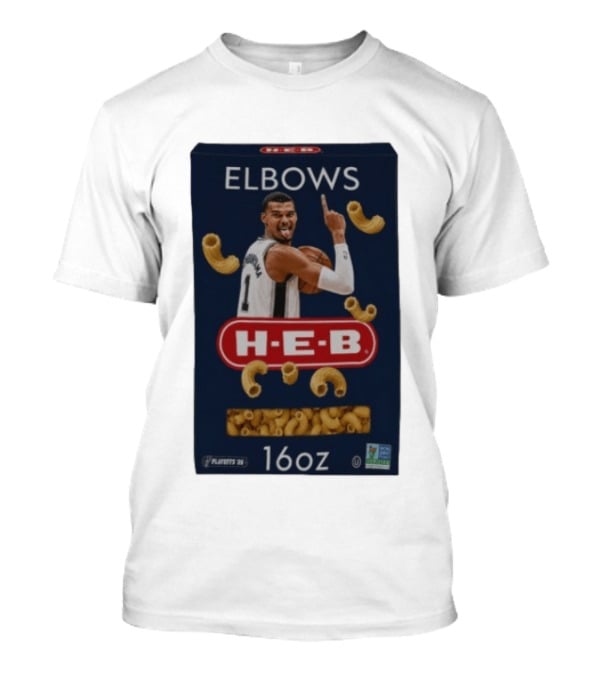 Victor Wembanyama Spurs HEB Elbows Meme 16oz Box T-Shirt