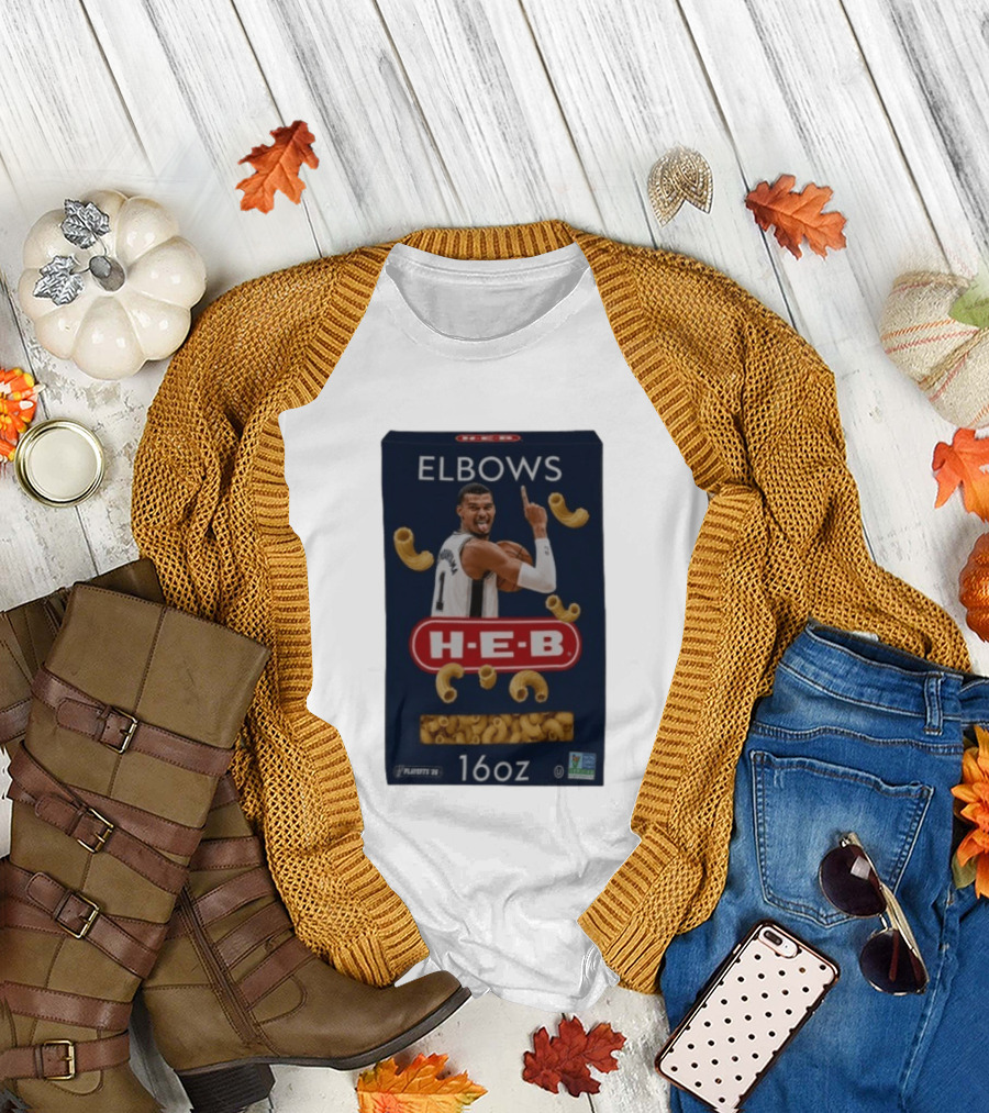 Victor Wembanyama Spurs HEB Elbows Meme 16oz Box T-Shirt