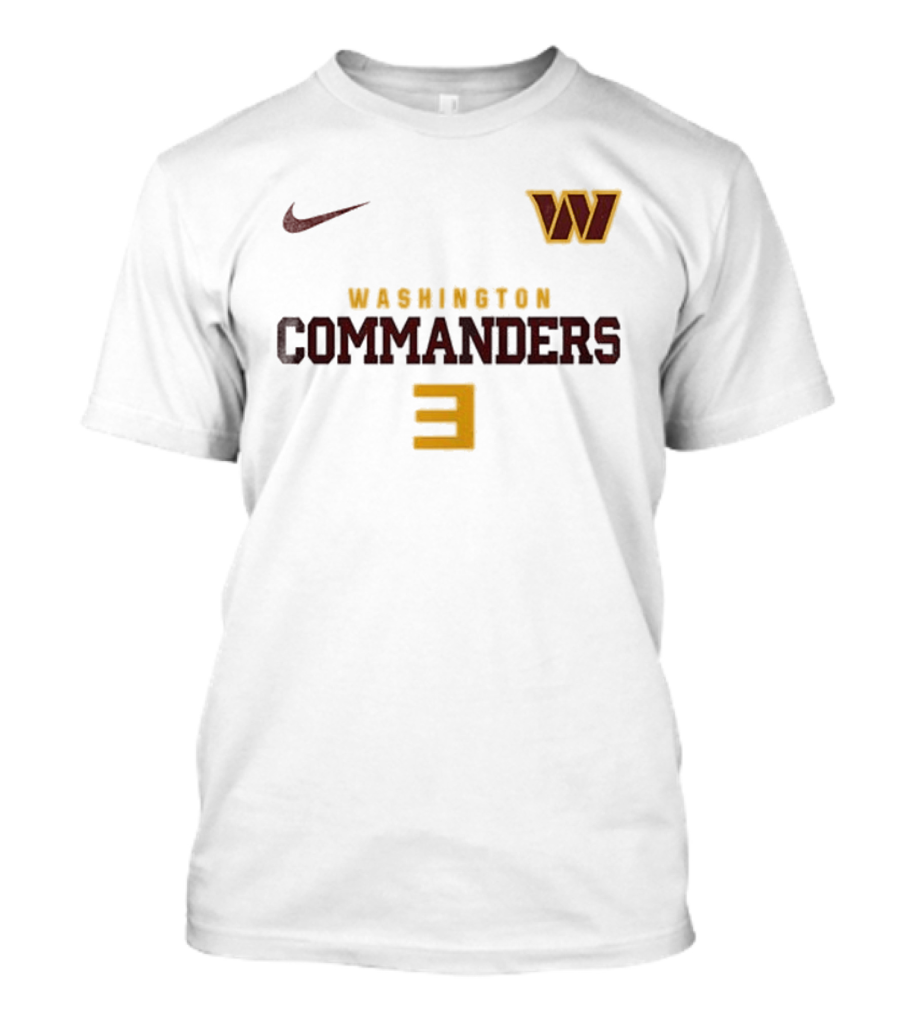 Washington Commanders Nike W Logo Number 3 T-Shirt