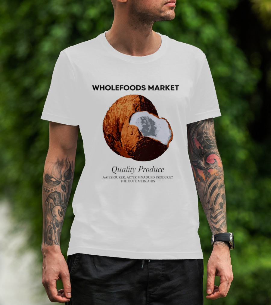 Wholefoods Market Quality Produce Organic Coconut T-Shirt