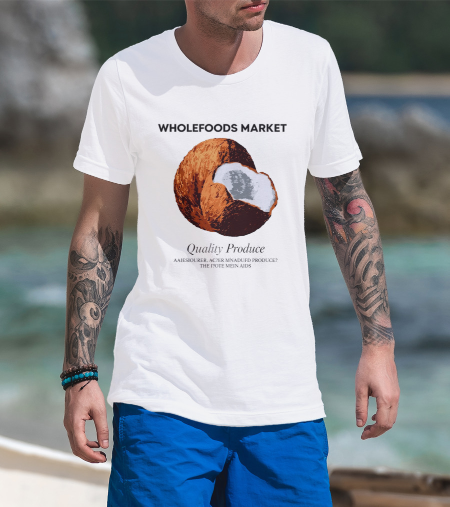 Wholefoods Market Quality Produce Organic Coconut T-Shirt