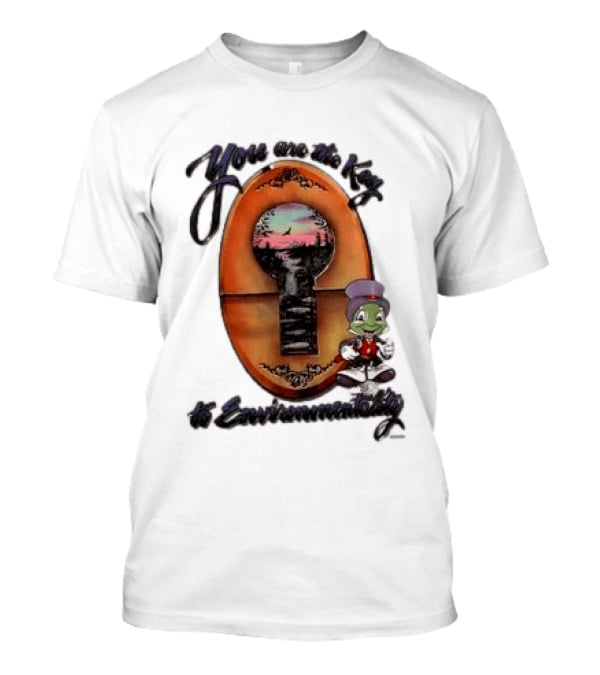 You Are The Key To Environmentality Keyhole Scene With Cartoon T-Shirt