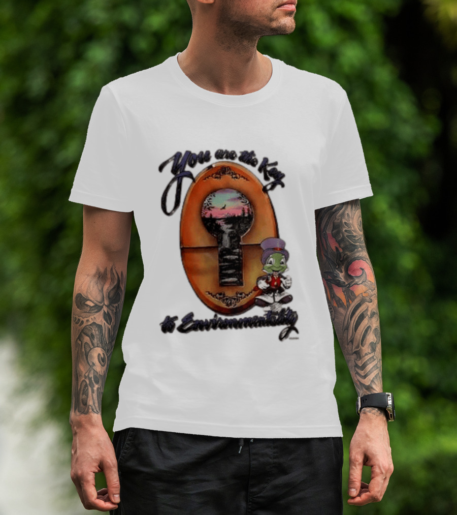 You Are The Key To Environmentality Keyhole Scene With Cartoon T-Shirt