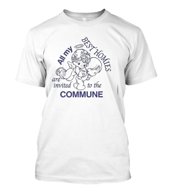 All My Best Homies Are Invited To The Commune Angel Graphic Crop Failure 2030 T-Shirt