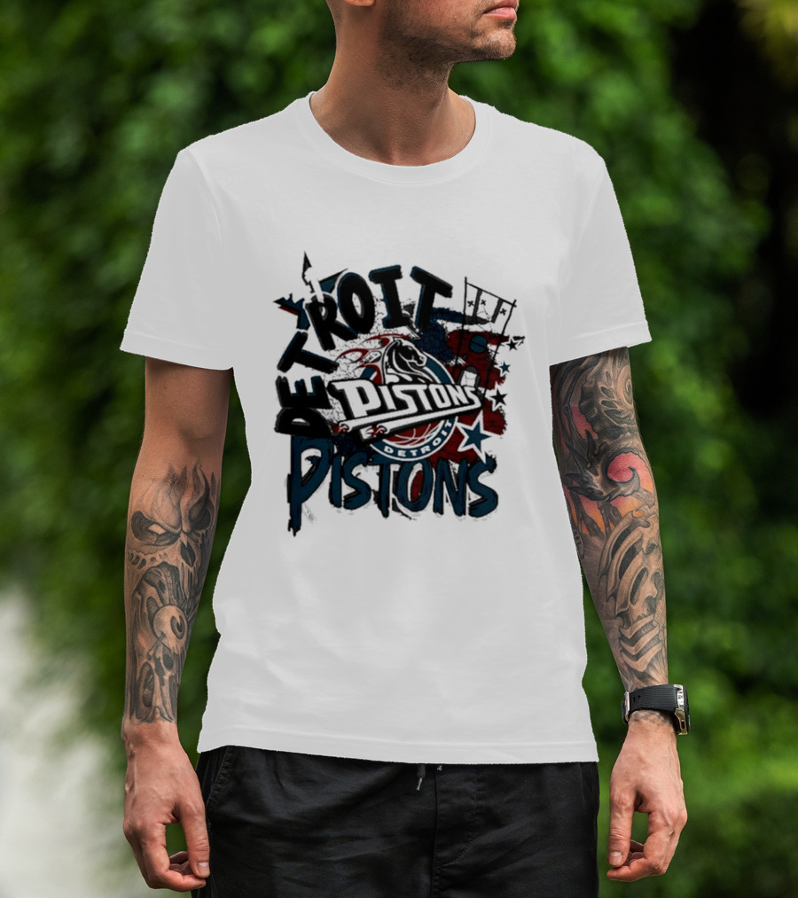 Detroit Pistons Hardwood Classics Basketball 41 T-Shirt