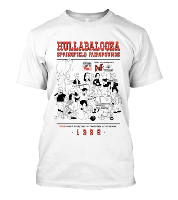 Hullabalooza Springfield Fairgrounds 1996 Free Nose Piercing Admission Vans Duff T-Shirt