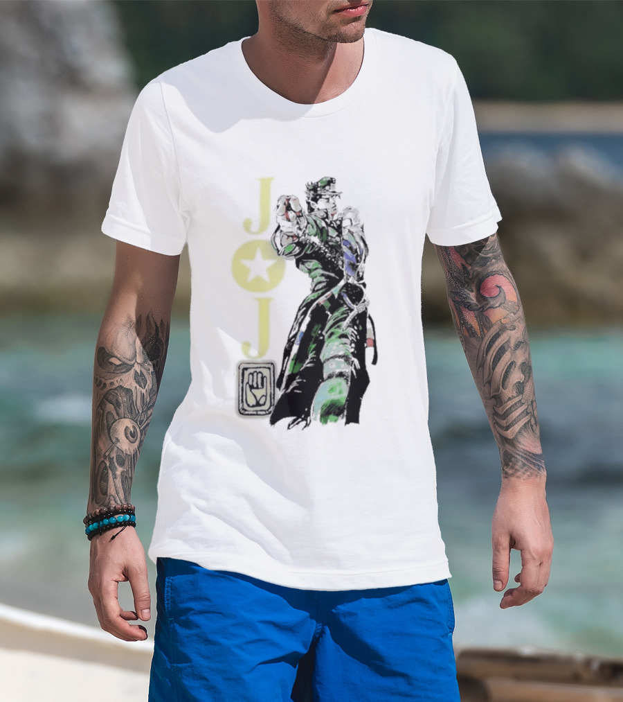 Jojo Jotaro Kujo Star Emblem Anime T-Shirt