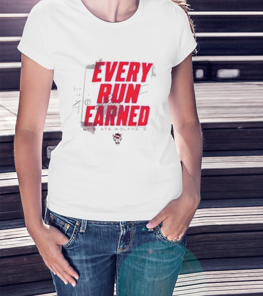 NC State Wolfpack Every Run Earned T-Shirt