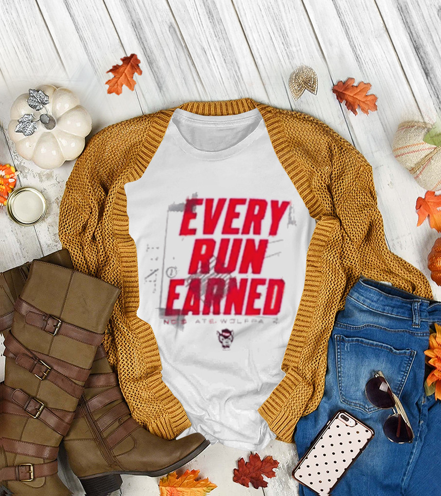 NC State Wolfpack Every Run Earned T-Shirt