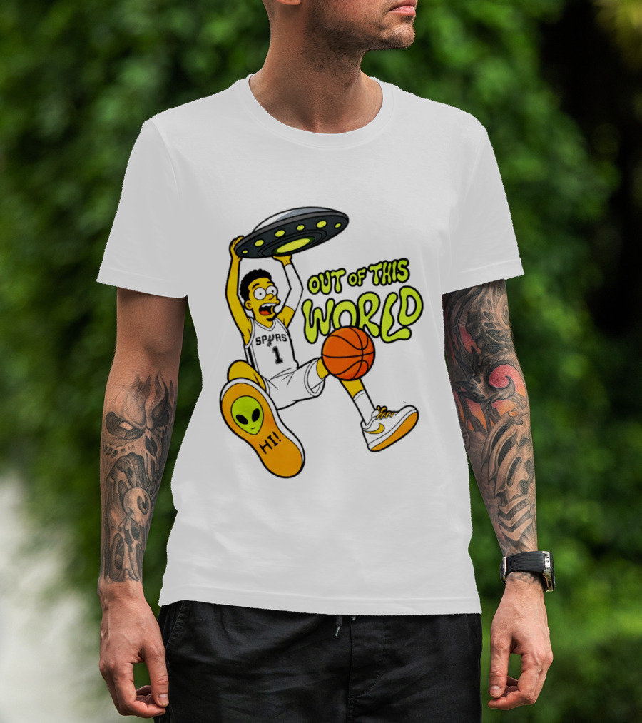 Victor Wembanyama San Antonio Spurs Out Of This World Alien Basketball T-Shirt