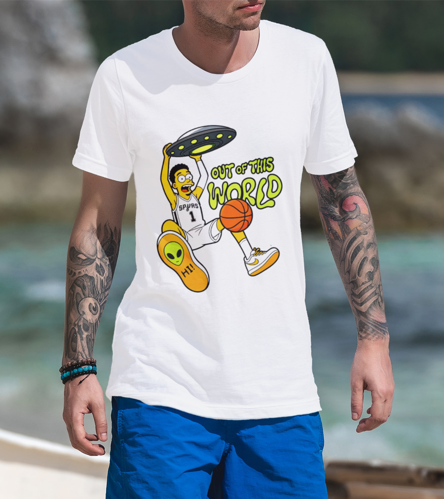 Victor Wembanyama San Antonio Spurs Out Of This World Alien Basketball T-Shirt