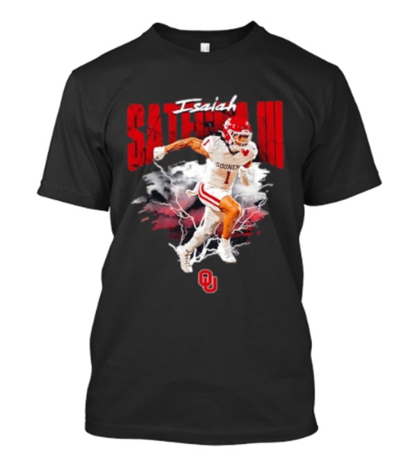 Oklahoma Sooners Isaiah Sategna III Lightning Burst Action T-Shirt