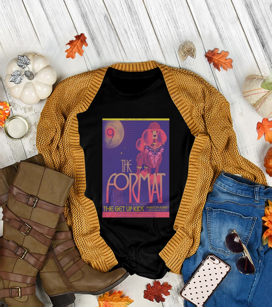 The Format October 9 2026 Radio City Music Hall New York The Get Up Kids Phantom Planet 20 Year Anniversary T-Shirt
