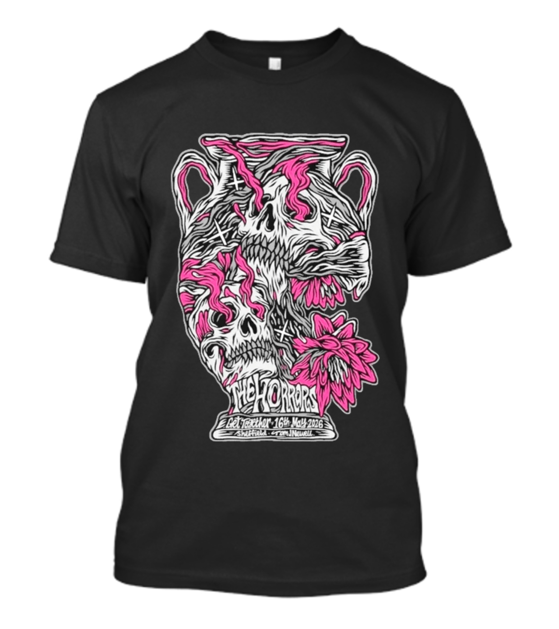 The Horrors Get Together Festival May 16 2026 Sheffield UK Skull Vase T-Shirt