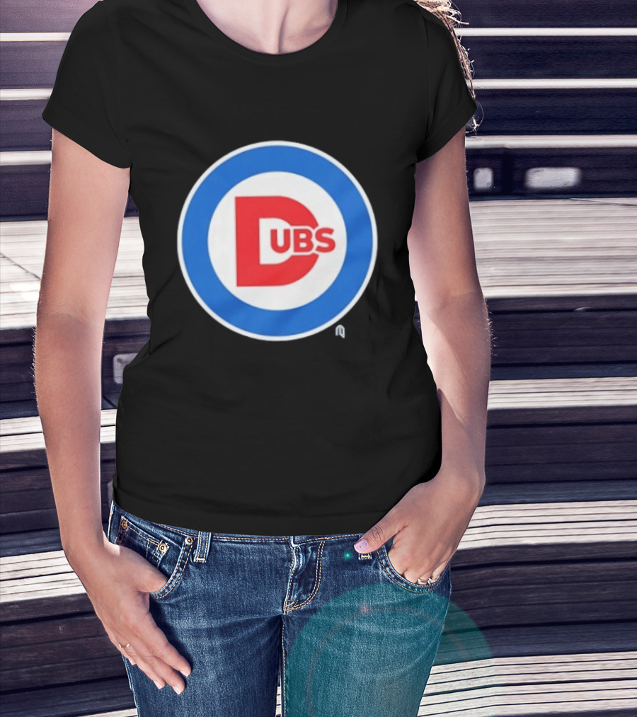 Chicago Dubs Cubs Logo Mashup Circle T-Shirt