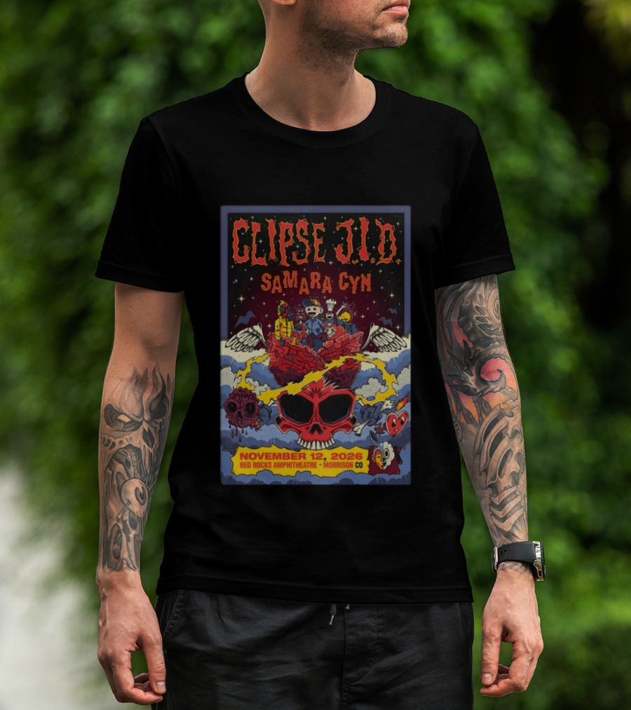 Clipse J.I.D Samara Cyn November 12 2026 Red Rocks Amphitheatre Morrison CO T-Shirt