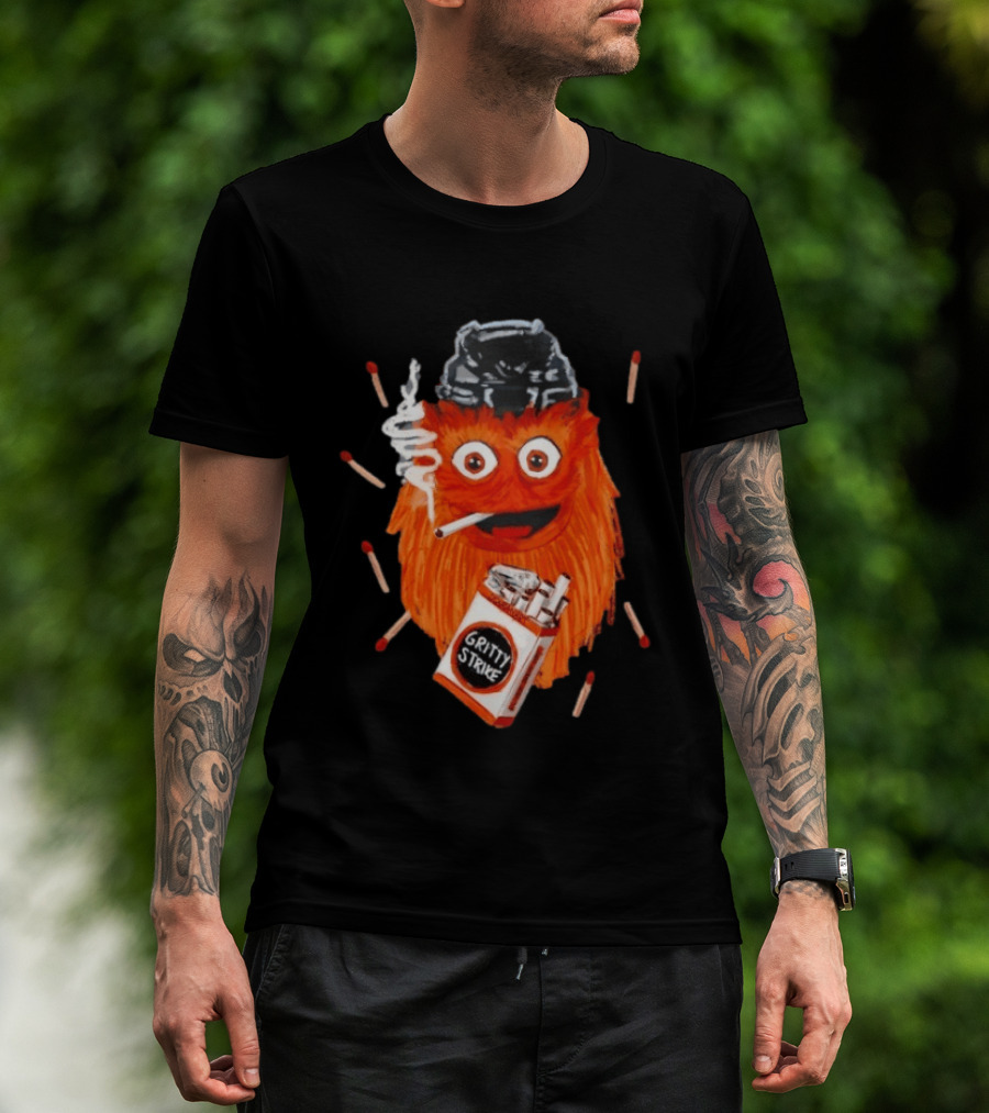 Gritty Strike Smoking Philadelphia Flyers Hockey 2026 T-Shirt