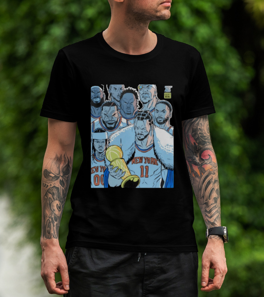 Jalen Brunson New York Knicks Invincible NBA Champions Cartoon T-Shirt
