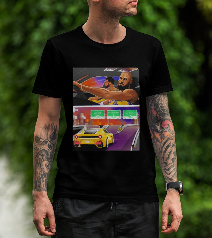 Lakers Lebron James Path: Retirement Versus Free Agency Decision Journey T-Shirt