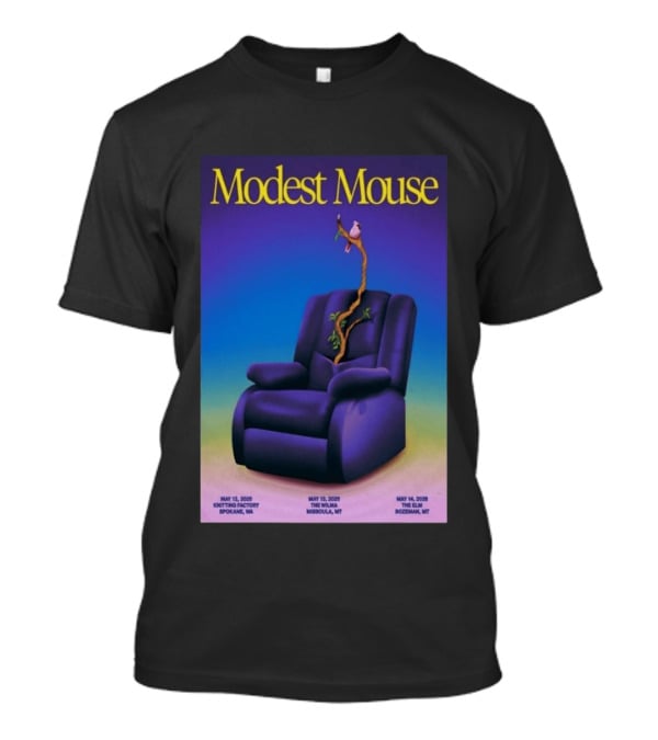 Modest Mouse Tour May 2026 Recliner And Tree Bozeman MT The Elm T-Shirt